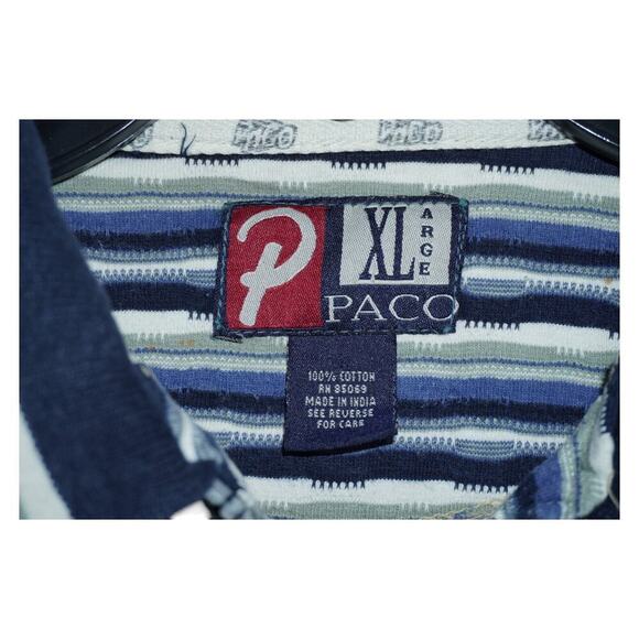 Vintage Paco Jeans USA Half-Zip Polo Shirt Men's XL - Picture 3 of 5